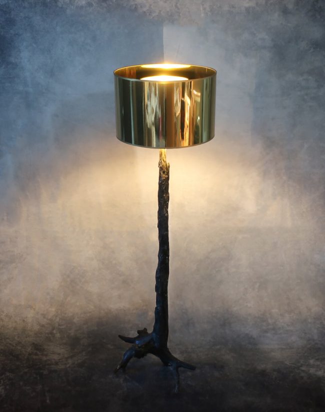 STUMP FLOOR LAMP - Lampenschirm Acryl gold