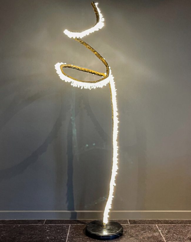 CRYSTAL SPIRAL FLOOR LAMP
